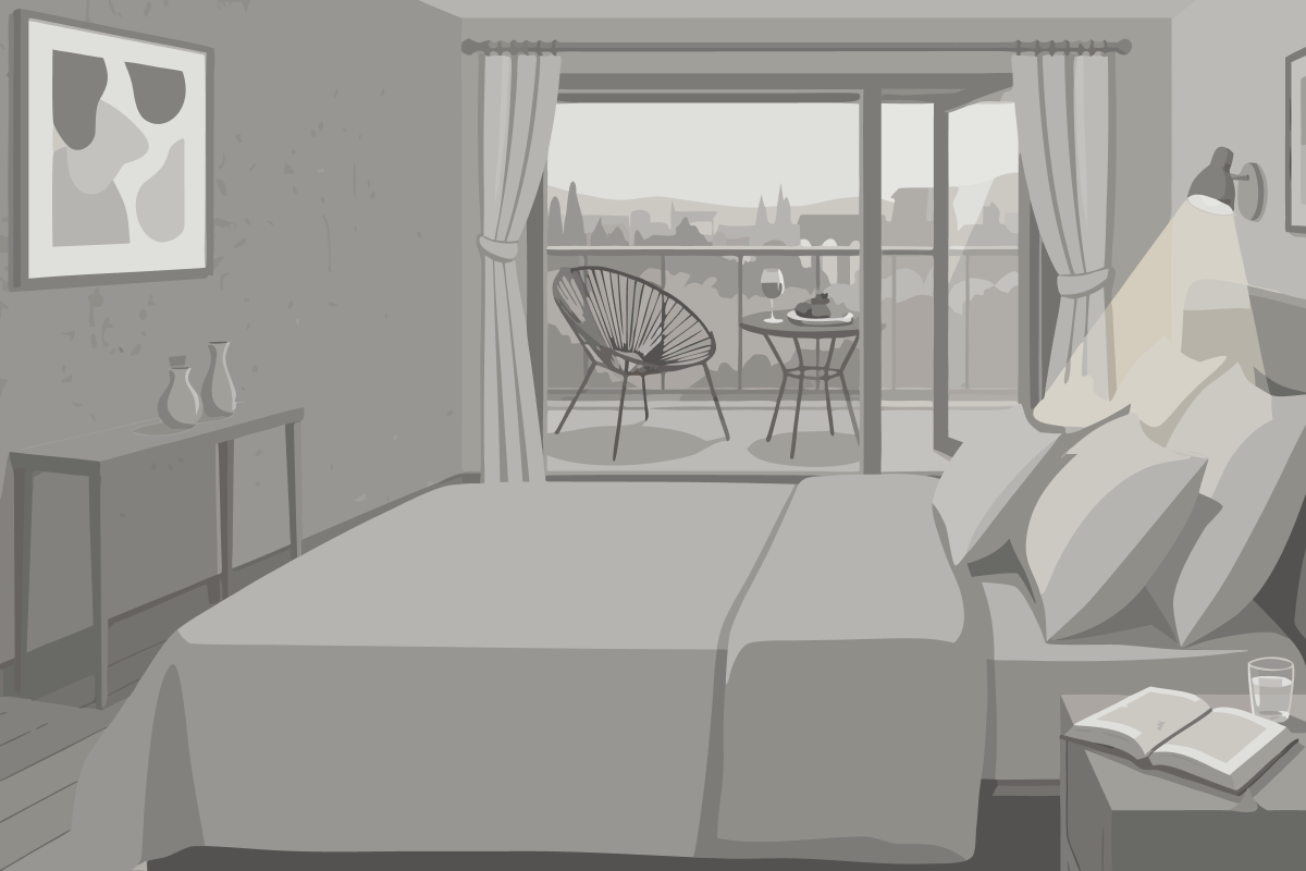 Quarto Standard com Cama de Casal e Cama Individual